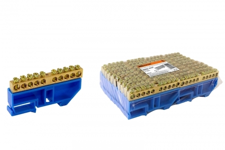 TDM ELECTRIC SQ0801-0028 Шина "N" нулевая с изолятором на DIN-рейку 6х9мм стойка бол. 10 групп TDM